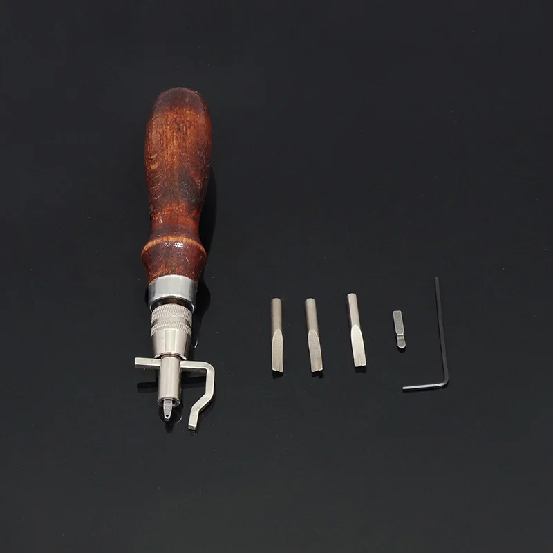 Leather Craft Cloth Wood Handle Scratch Awl Tool Multi-purpose Cut Edge Digging Groove Pressure Side Multiple Uses | Дом и сад