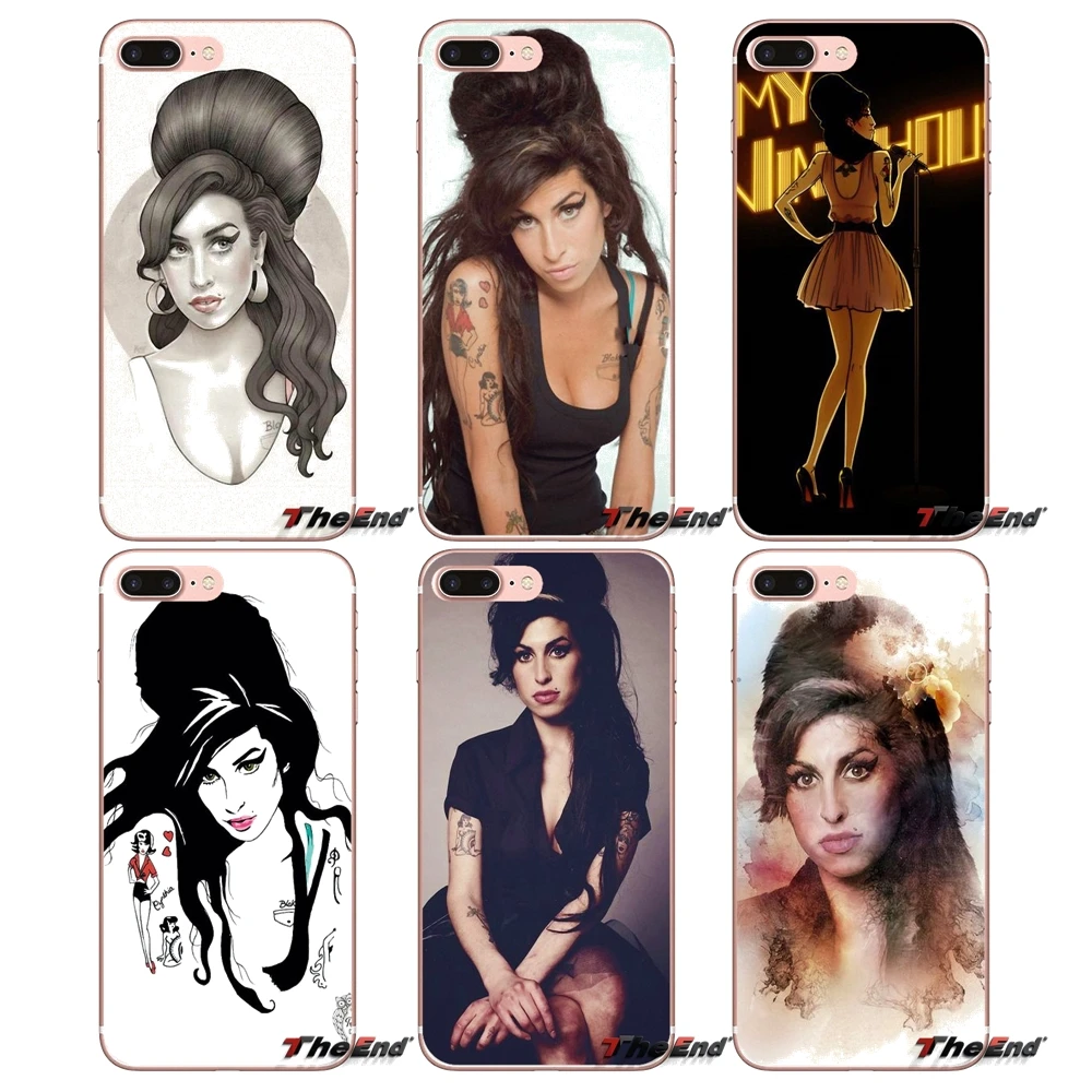 UK Girl Singer Amy Winehouse Art Soft Case For iPhone X 4