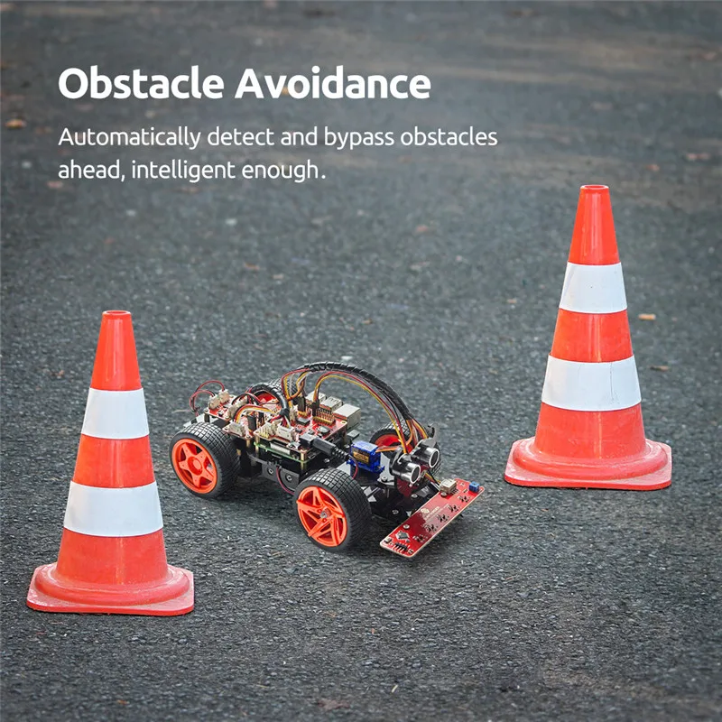 Obstacle Avoidance Line Following Remote Control RC Car Kit For Raspberry Pi 3 ,2 Model B+  (4)