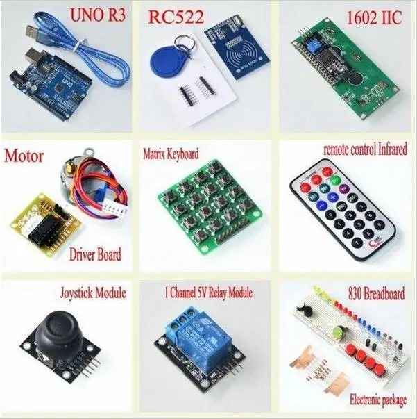 UNO R3 обучающий комплект обновленный Arduinos стартовый комплект шаговый двигатель обучающий комплект с пластиковой коробкой