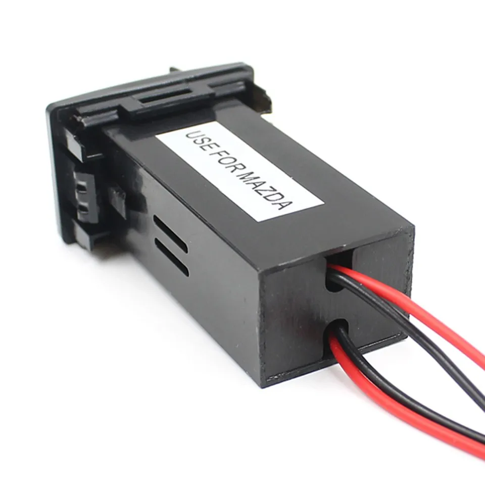 Двойной USB Автомобильное зарядное устройство розетка адаптер 5 в приборная панель крепление Quich зарядка с светодиодный светильник для автомобилей MAZDA