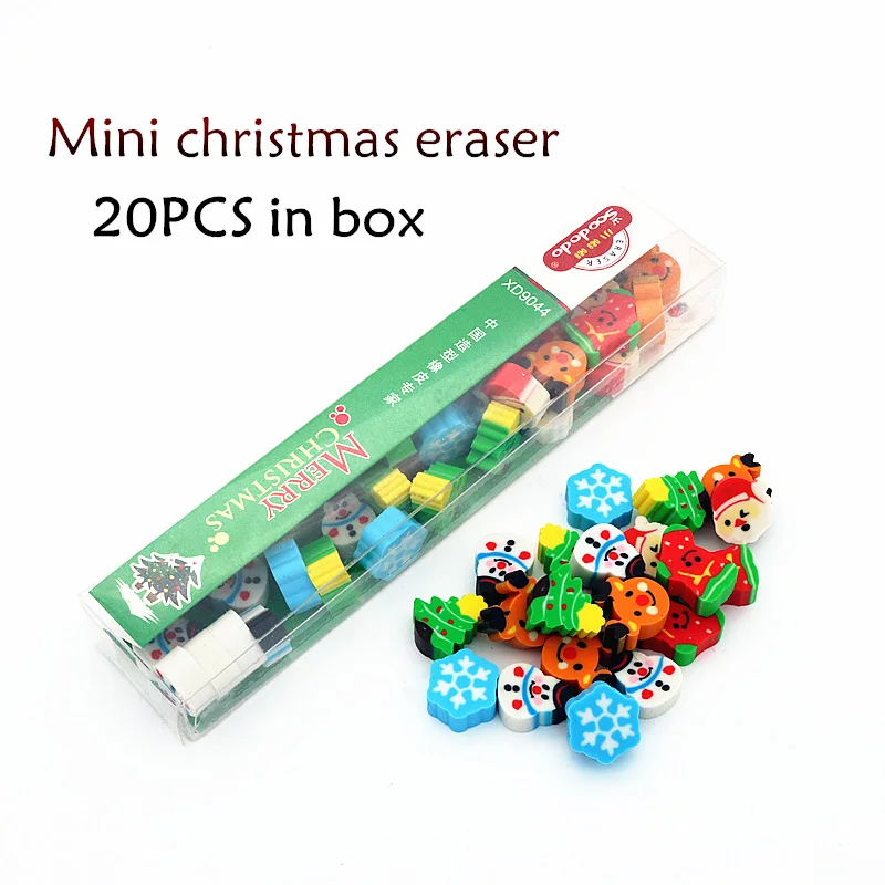 Mini cute eraser Kid christmas gift pencil erasers Snowflake, santa