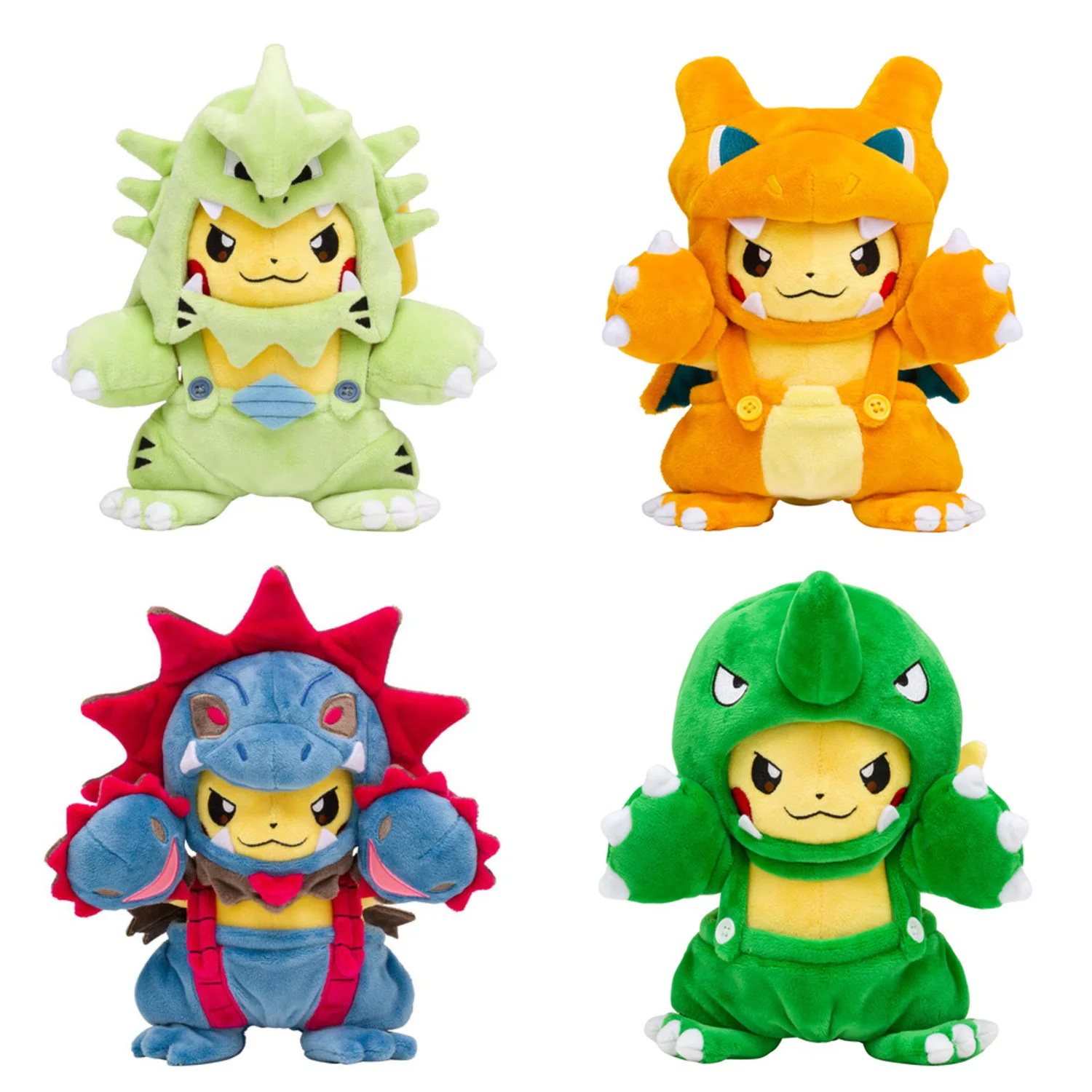 

Cute pikachu cos coat Snorlax Hydreigon Charizard Maniac Tyranitar Garchomp plsuh Creative toys soft Claw machine doll gift
