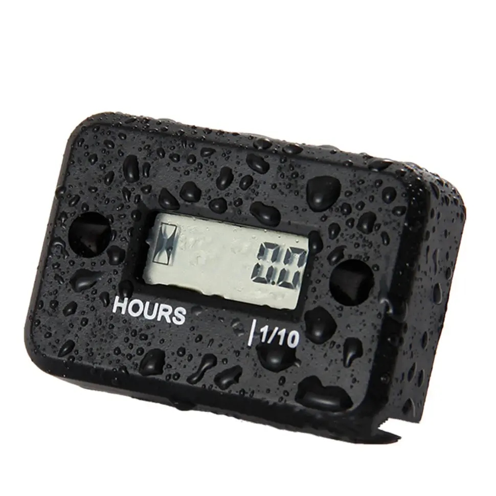 

10pcs Waterproof Digital Hour Meter LCD Display For 2/4 Stroke Gas Motorcycle