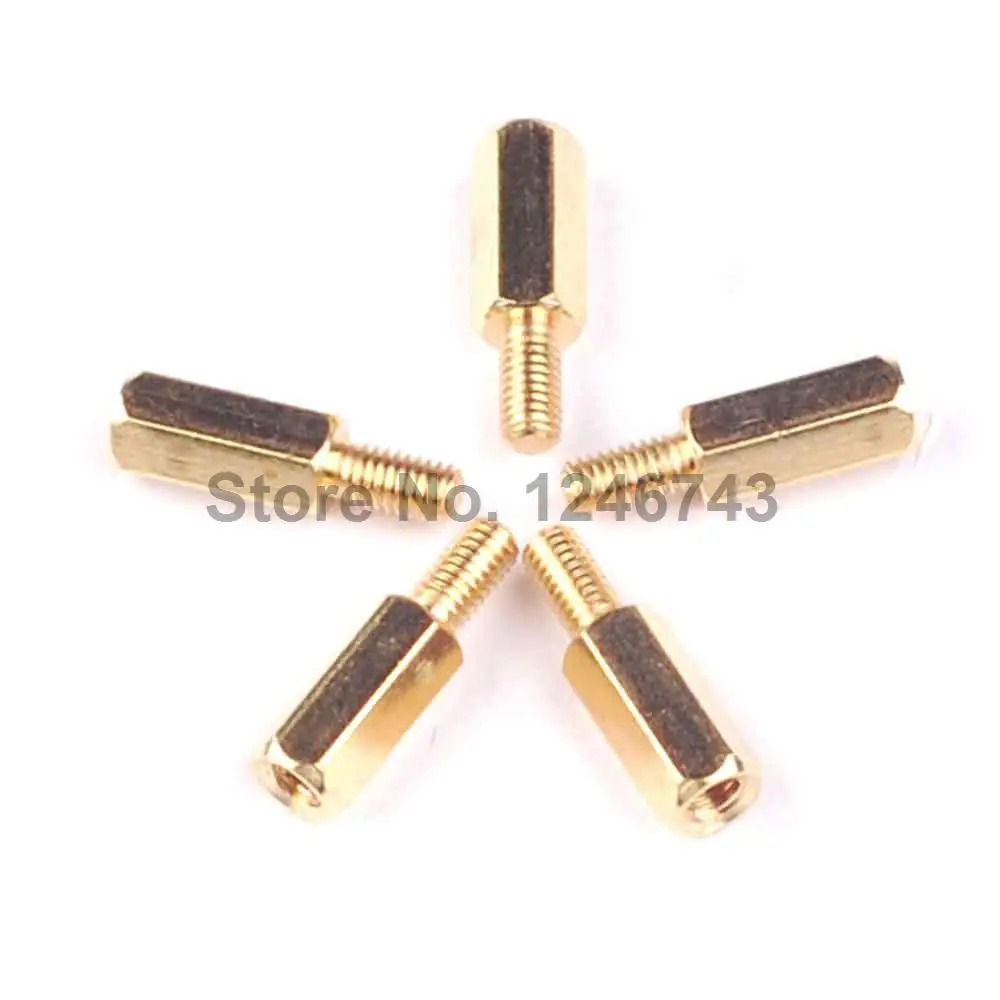 

50PCS/LOT 10+6 Copper Pillars Height M3 (Thread 6 mm)