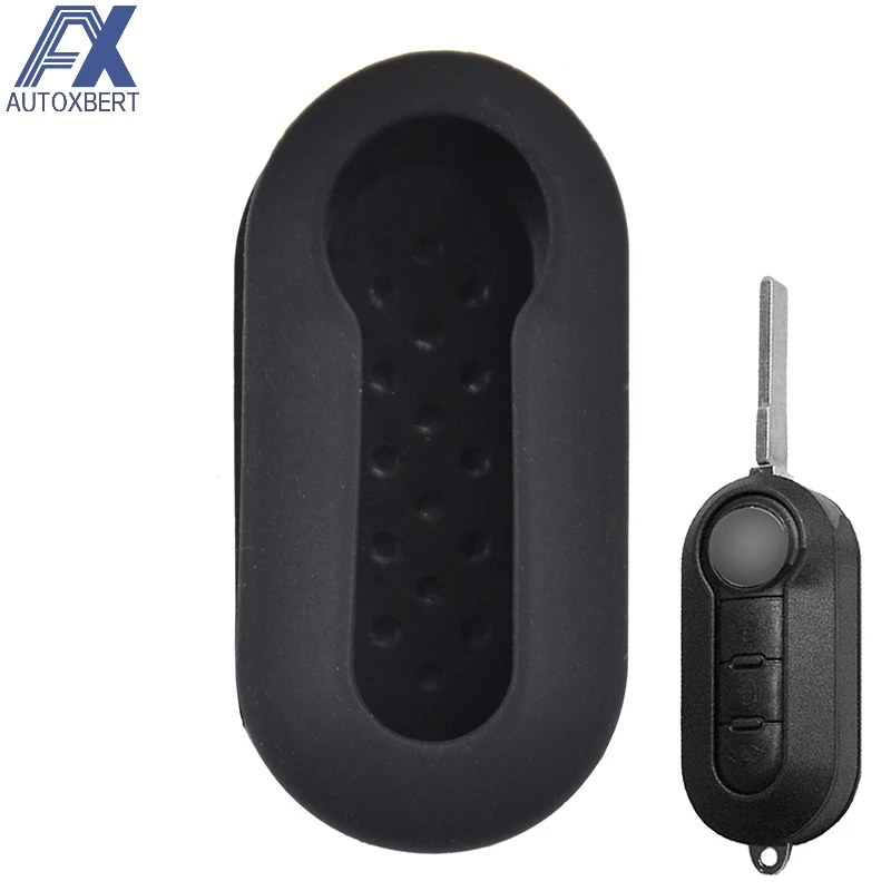 

AX For Fiat 500 500L Bravo Ducato Doblo For Lancia Ypsilon Delta For Peugeot Boxer Silicone Car Remote Key Fob Shell Cover Case