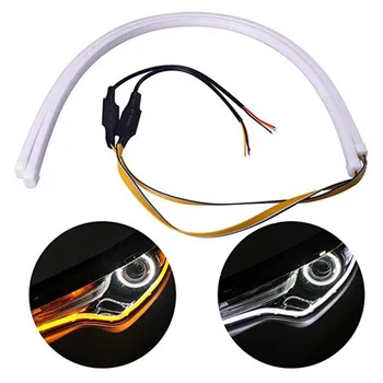 

2Pcs 60cm Car Waterproof Flexible LED Eyebrow Lamp Decoration Strip for Car Light Styling