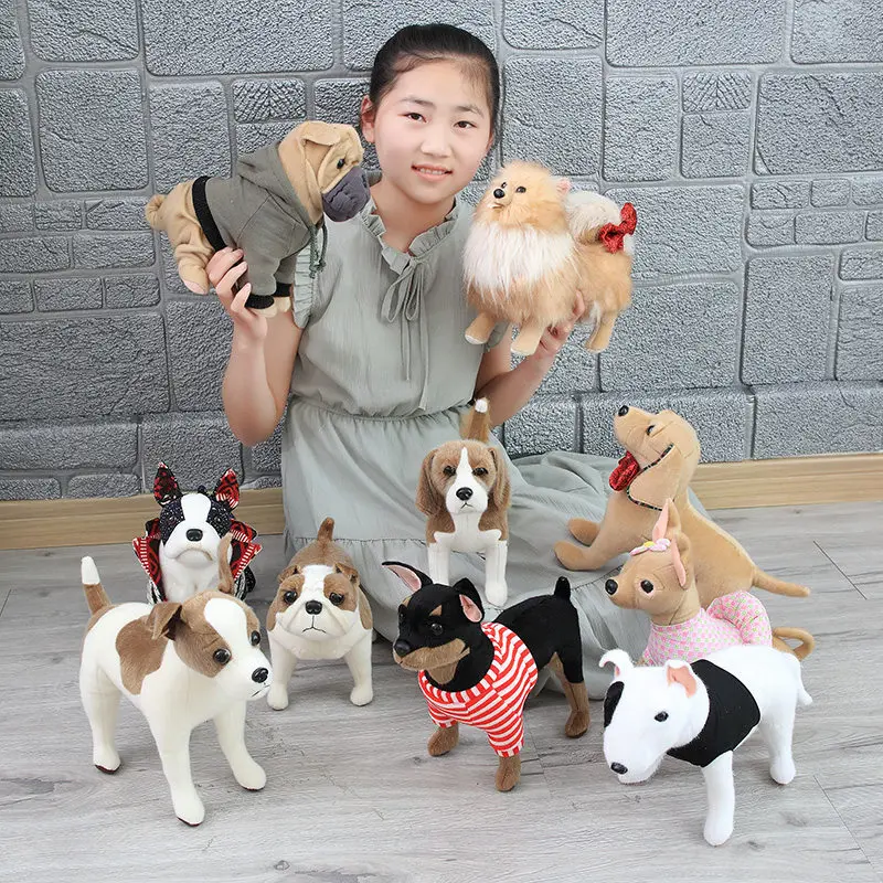 30 см Boston Hound/Английский бульдог/Bomei/Shar Pei имитация собаки плюшевая игрушка хорошее качество реалистичные куклы для собак