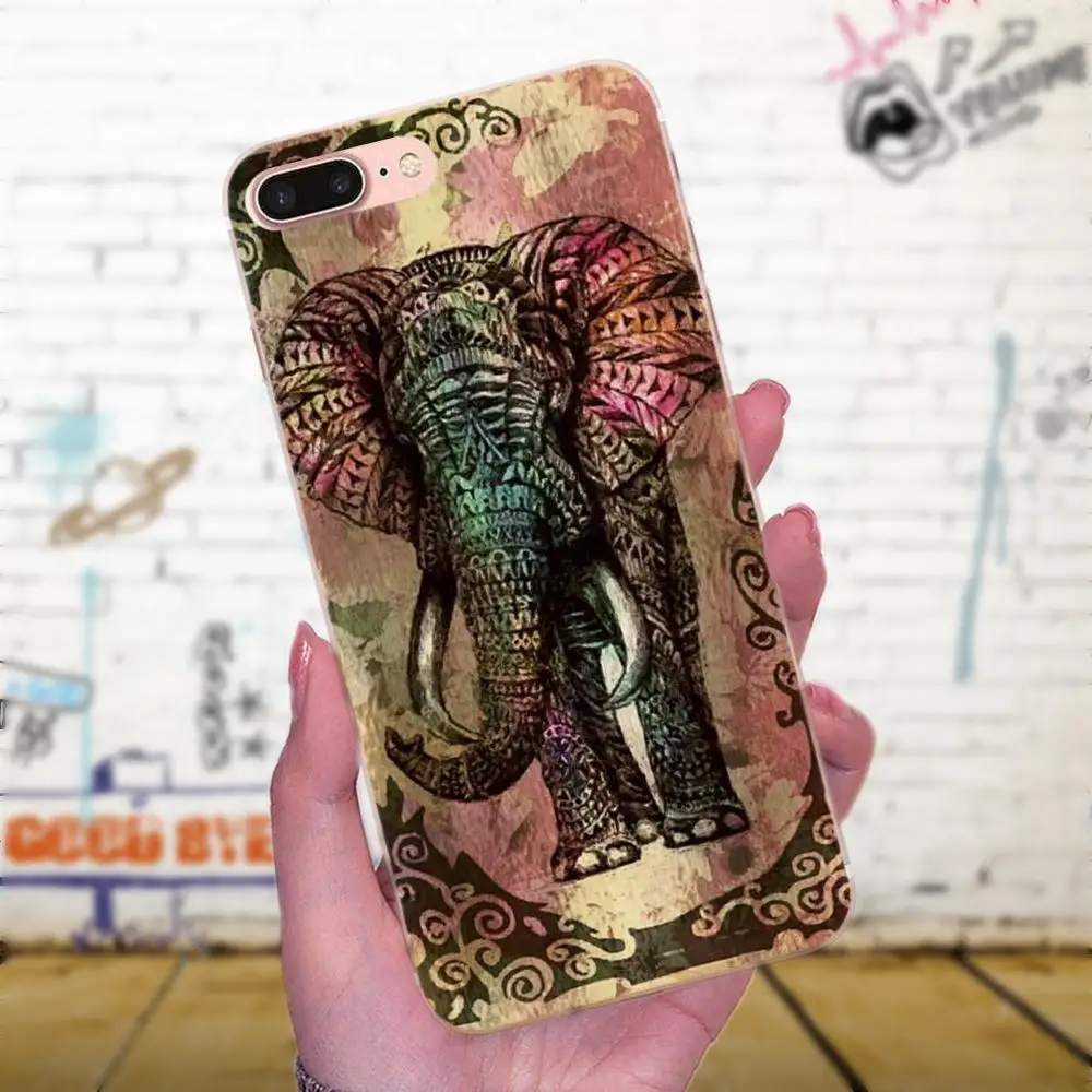 Мягкий чехол из ТПУ с милым Рисунком Слона для Xiaomi Redmi Note 2 3 3S 4 4A 4X 5 5A 6 6A Pro