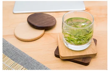 

100pcs Beech Walnut Wood Coasters Coffee Tea Cup Mats Heat-insulated Pads for Home Table Decor wen6494