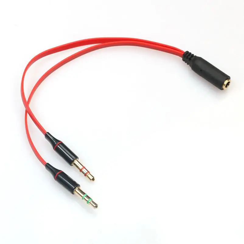 

Good Sale Y-Splitter 1 Female to 2 Male 3.5mm Mic Stereo Audio Adapter Audio Cable For PC Mar 20