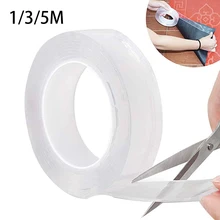 Traceless PU Waterproof Electical Tape Transparent Nano Magic Tape Double-Sides Adhesive Tape Sticker For Home Repair 1/3/5M Hot