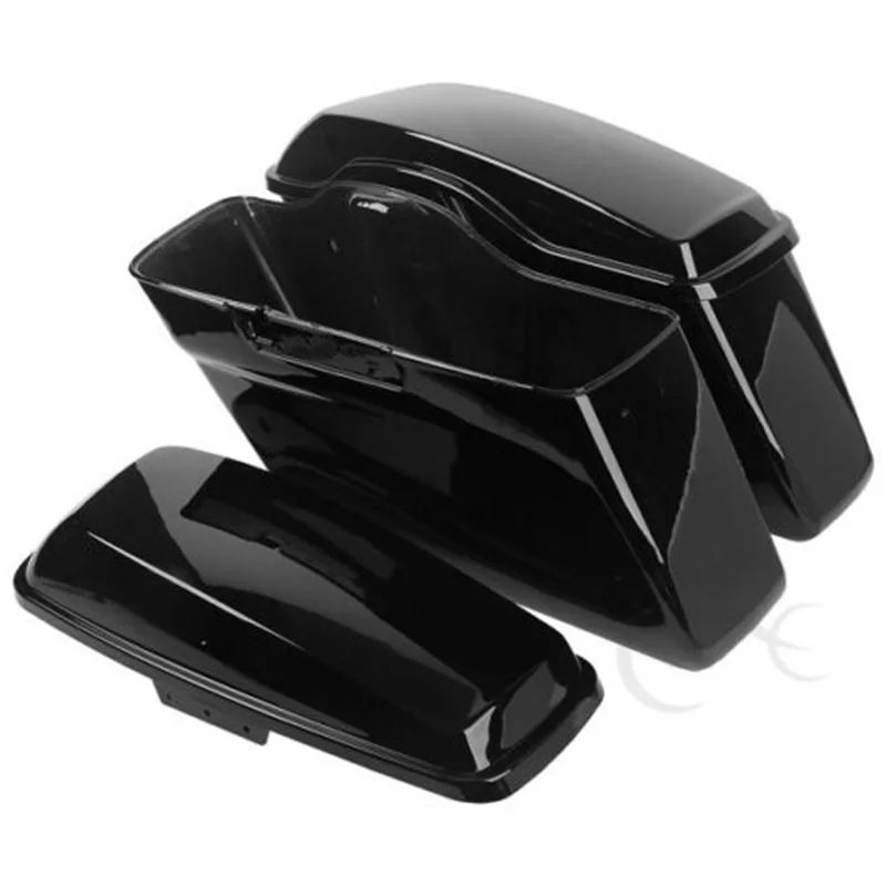 

Motorcycle Glossy Hard Saddlebags Saddle Bags For Harley Touring Road King Electra Glide 14-19