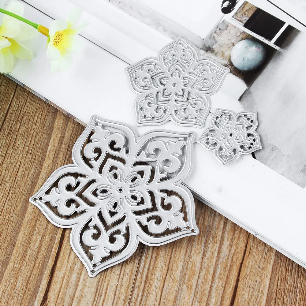 

Lace Flower Metal Cutting Dies Christmas Greeting Cards Decorative Stencils Scrapbooking Paper Album DIY fustelle Embossing dies