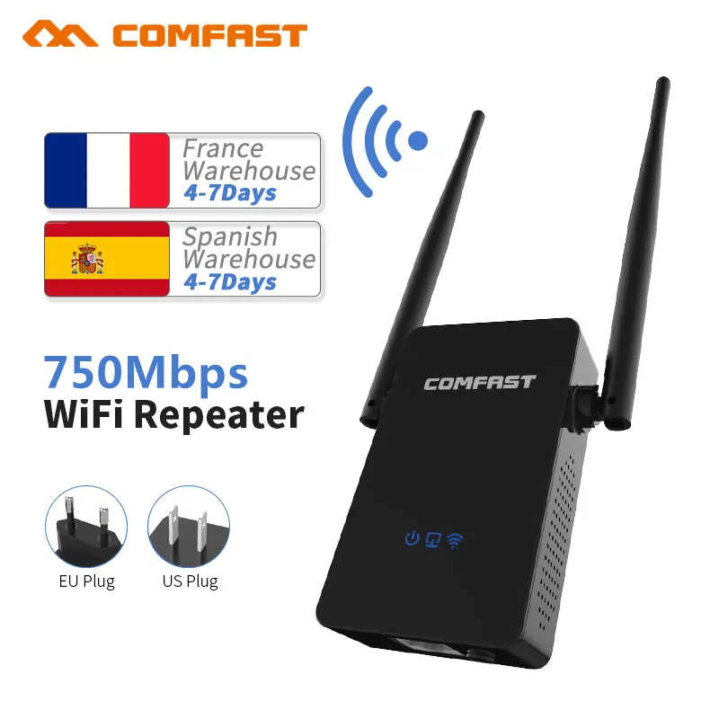 

5.8G dual band 802.11 AC Wireless Wifi Repeater Range Extender Signal Amplifier 750 Mbps 10dbi Antenna Wifi Booster Repetidor