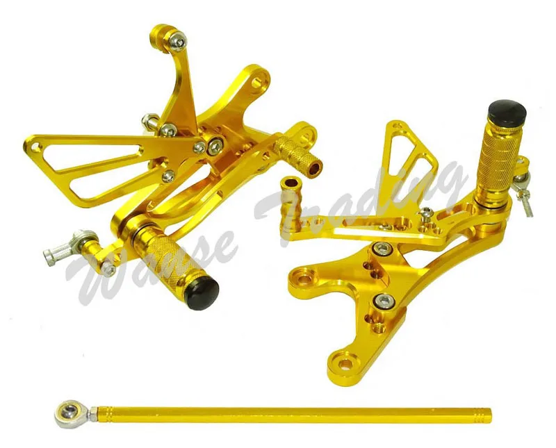 Waase для Yamaha YZF R1 1998 1999 2000 2001 ЧПУ Регулируемый Rider задний комплект Rearset подножка подножки - Цвет: Gold