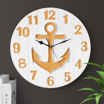 

Resin anchorr pattern Silent Quartz wall Clock modern new design 2019 Art clocks for home decoration office wall decor watch