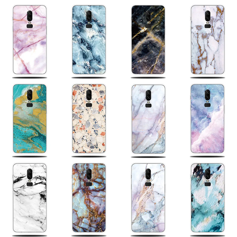 

Marble Patterned Silicone Phone Case For OnePlus 5 5T 6 6T Soft Cover Fundas For OnePlus 5 6 T Soft Cover Case