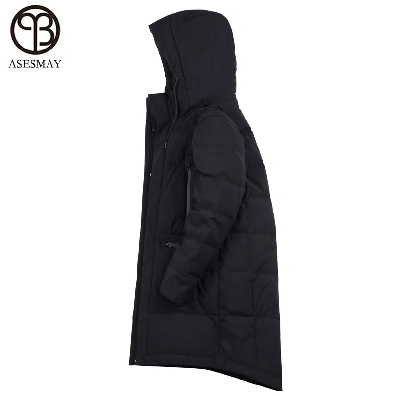 Asesmay, мужская зимняя куртка, белый утиный пух, Толстая теплая брендовая одежда, высокое качество, гусиное Мужское пальто, пуховые парки, Русские Пальто