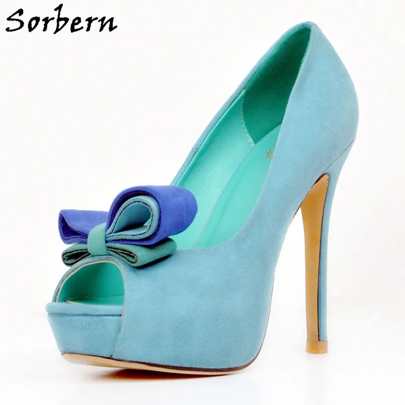 Sorbern Mint Green Peep Toe Women Pumps Slip On Platform High Heel Shoes Women Plus Size 34-47 Zapatos Mujer Ladies Shoes Custom Sorbern Mint Green Peep Toe Women Pumps Slip On Platform High Heel Shoes Women Plus Size 34-47 Zapatos Mujer Ladies Shoes Custom