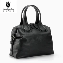2016 New Fashion Genuine Leather Women Handbags Ladies Litchi Pattern Cow Leather Big Single Shoulder Bag Crossbody Shell Bags
