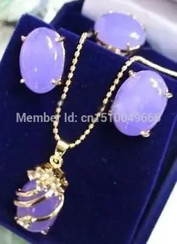 

Hot sale FREE SHIPPING>>>>beautiful jewelry Natural Alexandrite STONE Crystal pendant earring ring sets