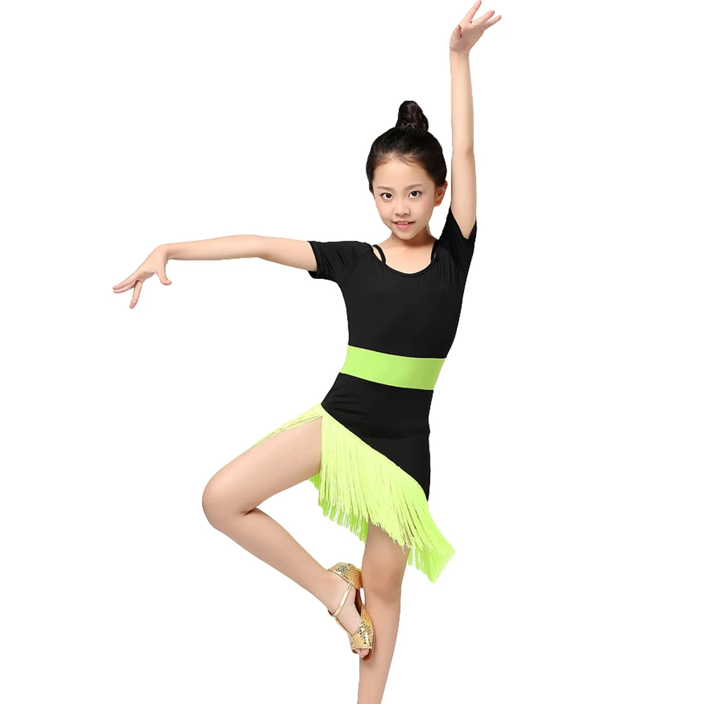 New Girls Latin Dance Tassel Skirt Dance Competition Performance Dress
