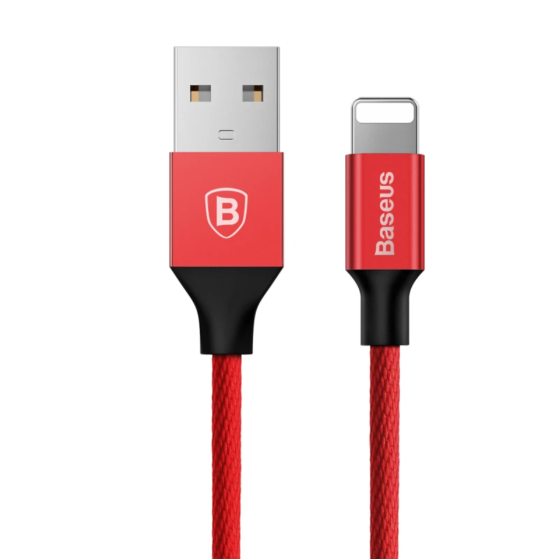 Usb-кабель Baseus для iPhone X, 8, 7 Plus, зарядный кабель для мобильного телефона, usb-кабель для iPhone 5, 6, 6 S, iPad, usb-кабель для зарядного устройства - Цвет: Красный