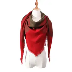 Новый Зимний имитация кашемира шарф Треугольники Одеяло платки и шарфы лоскутное Цвета Полотенца Для мужчин и Для женщин теплая шаль