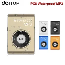 DOITOP Mini Waterproof IPX8 MP3 Player Sports Swimming Clip MP3 Walkman 8GB 4GB Hifi MP3 Music Audio Player Support FM Radio #