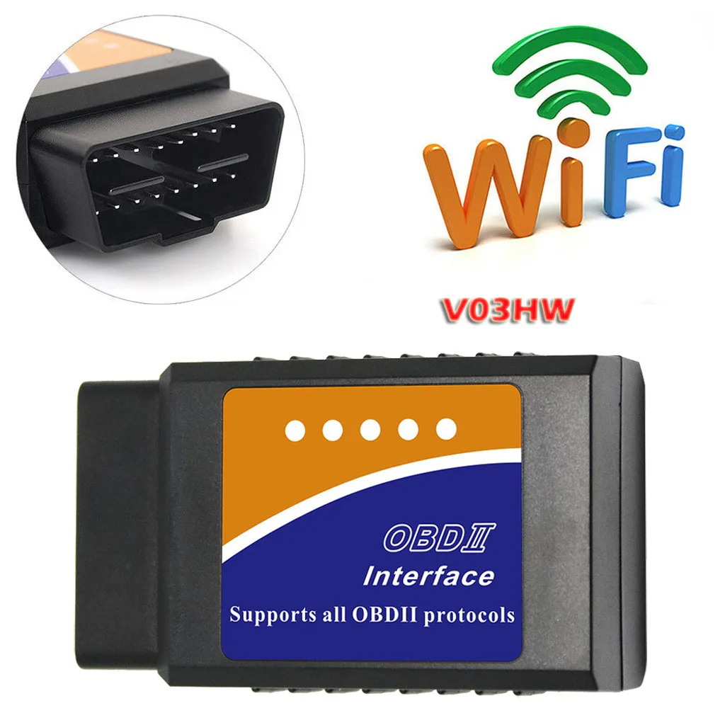 Считыватель кодов автомобиля V03HW считыватель ошибок с Wi Fi черный Elm327