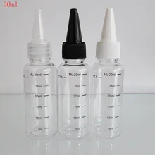 10 шт 30 мл ПЭТ бутылка с трафаретной печатью, градационная капельница бутылка для тату чернил, масло для курения, многоразовая бутылка с закручивающейся крышкой