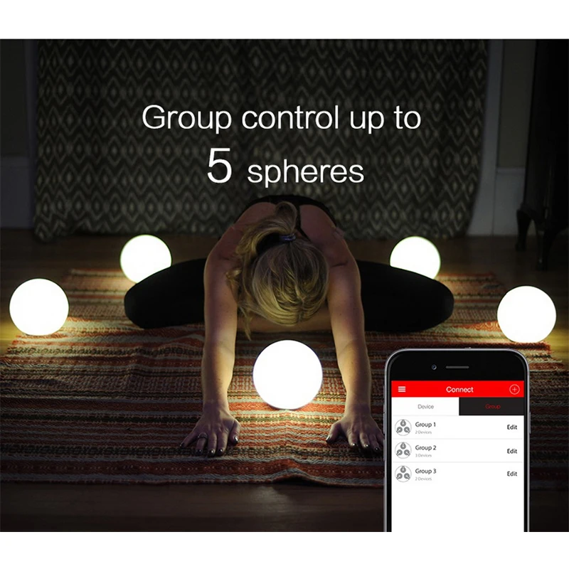 MIPOW PLAYBULB Sphere Smart Color Changing Waterproof Dimmable LED Glass Orb Lig