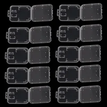 5 шт пластиковый прозрачный стандартный SD SDHC чехол для держателя карты памяти коробка для хранения