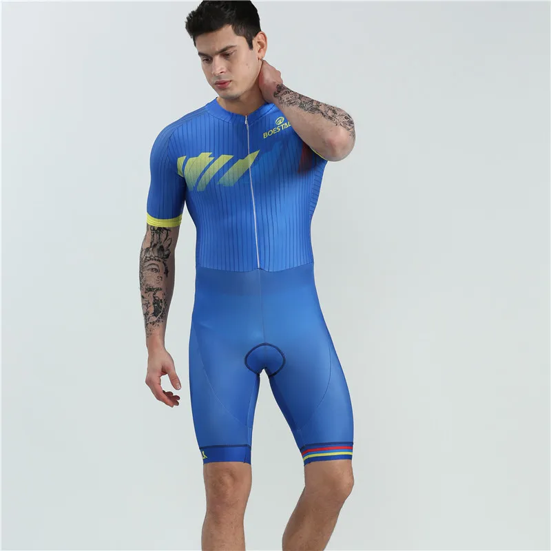 BOESTALK men sexy cycling kit summer high quality triathlon skinsuits ropa ciclismo hombre verano swimwear custom bike clothing