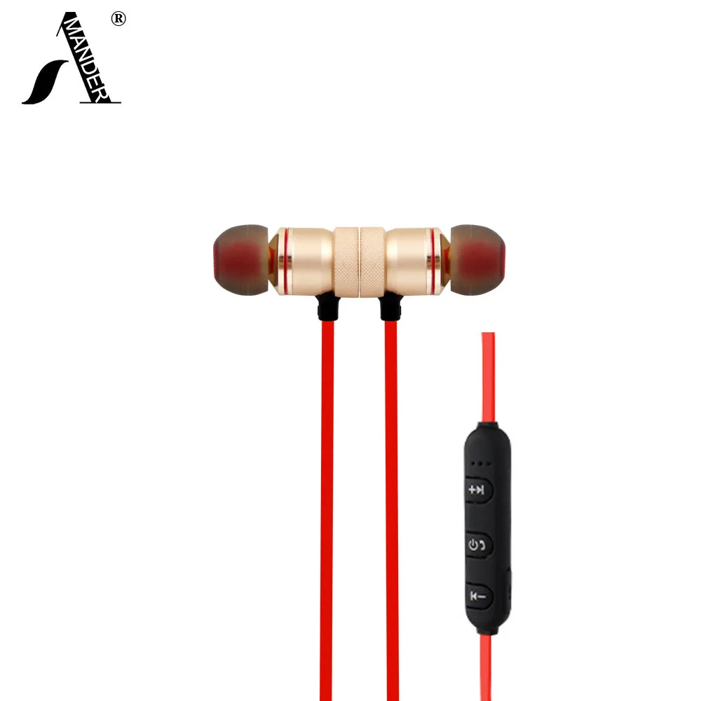 Americamander BT31 Магнитная стерео Bluetooth headphones беспроводной Sports наушники aptX с микрофоном