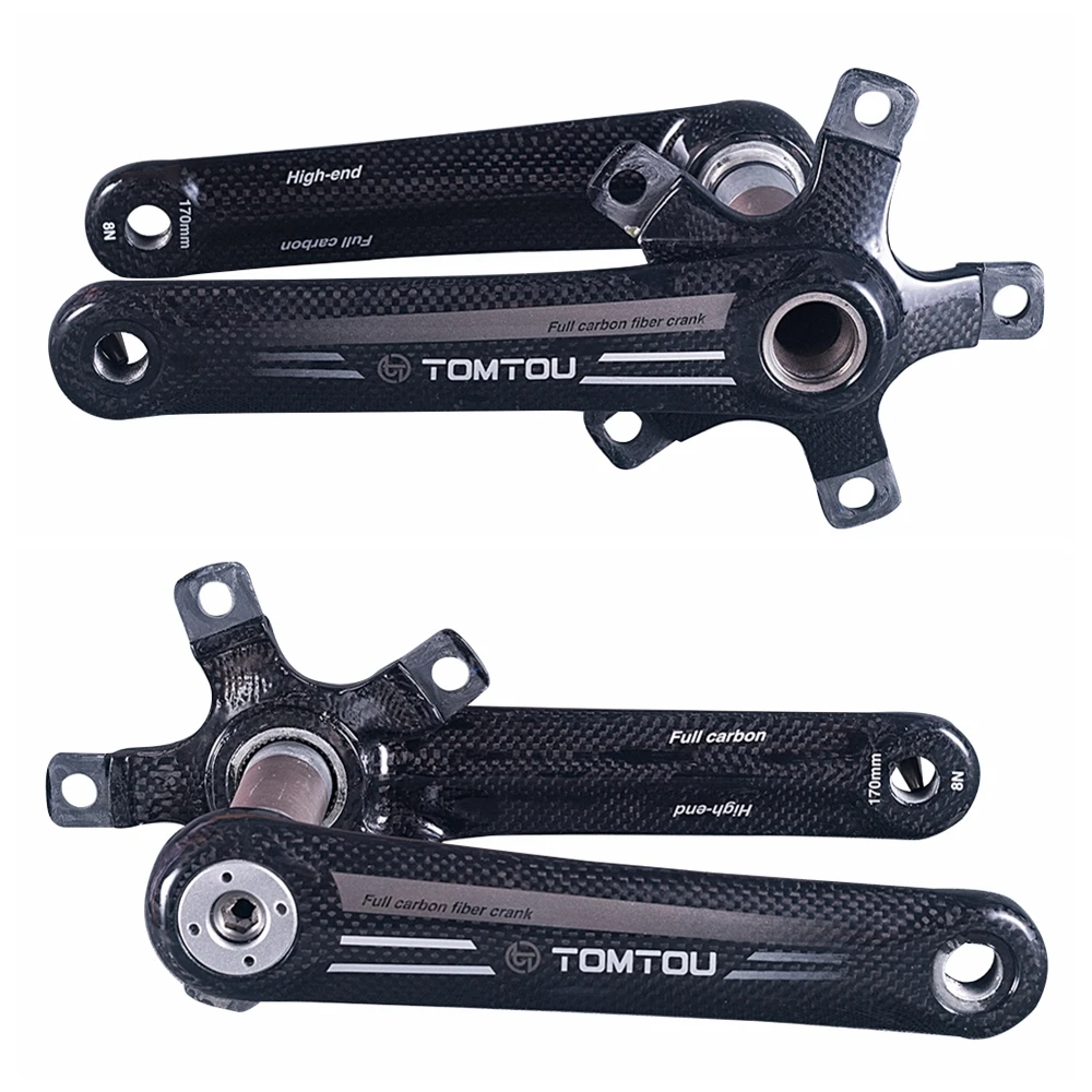 Из карбонового волокна от tomtou велосипед Crank дорожный Crankset 5 коготь BCD 110/130 мм длина