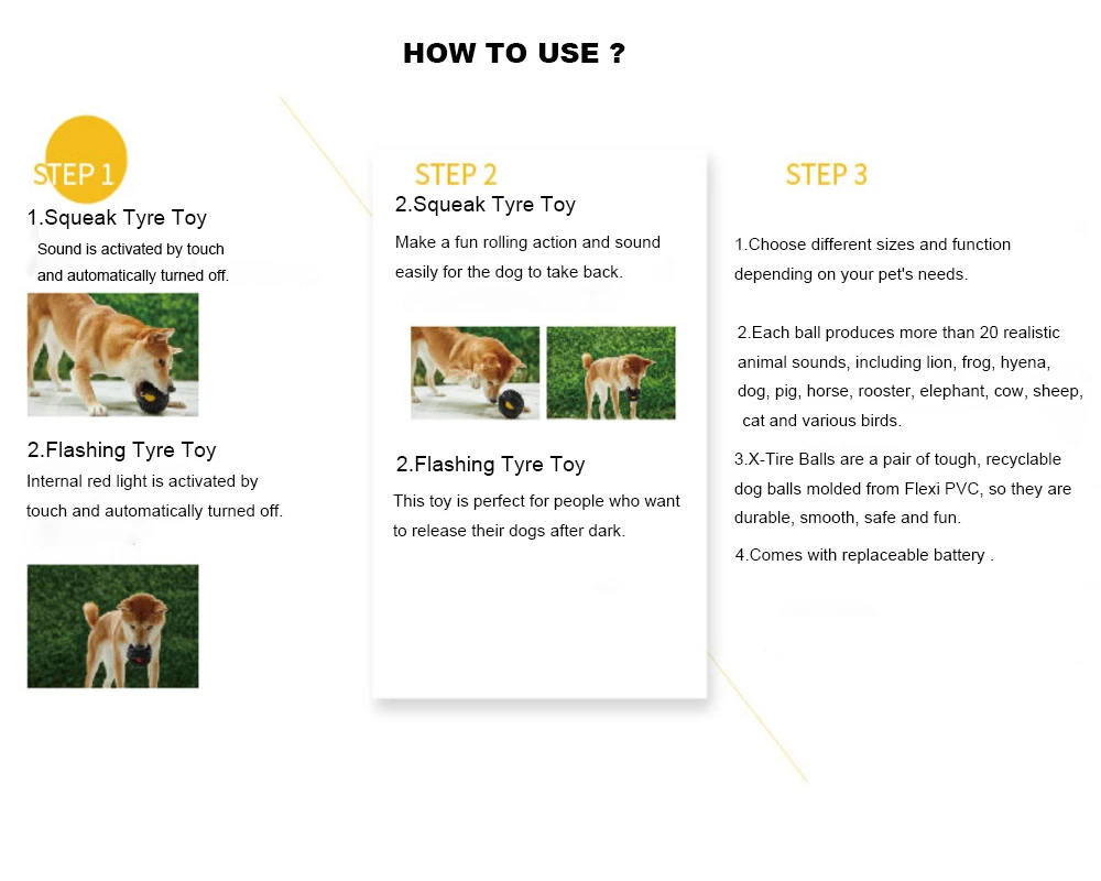 Steps to Use Pet Toy Tire