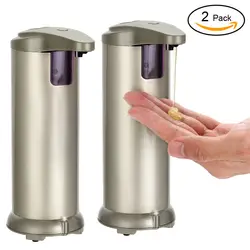 2 шт./компл. диспенсер для мыла из нержавеющей стали водонепроницаемый автоматический датчик диспенсеры для шампуней для ванной комнаты