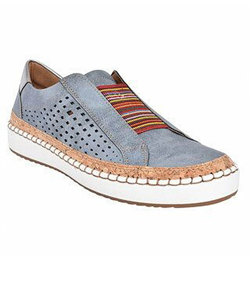 New women flats Breathable Slip On casual shoes women loafers fashion leather platform white sneakers female Plush Size VT245 (9)