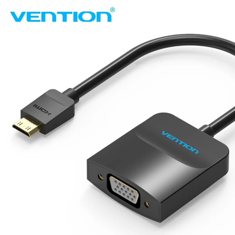 Мини адаптер HDMI Vention в VGA кабель преобразователь с позолоченным штекером 1080P для