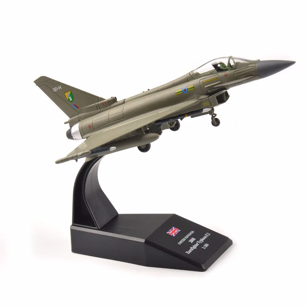 

Kids Toys 1/100 Scale Toys UK 2008 Eurofighter Model Toy 1:100 Alloy Diecast Aircraft Airplane Model for Collection Boy Gift