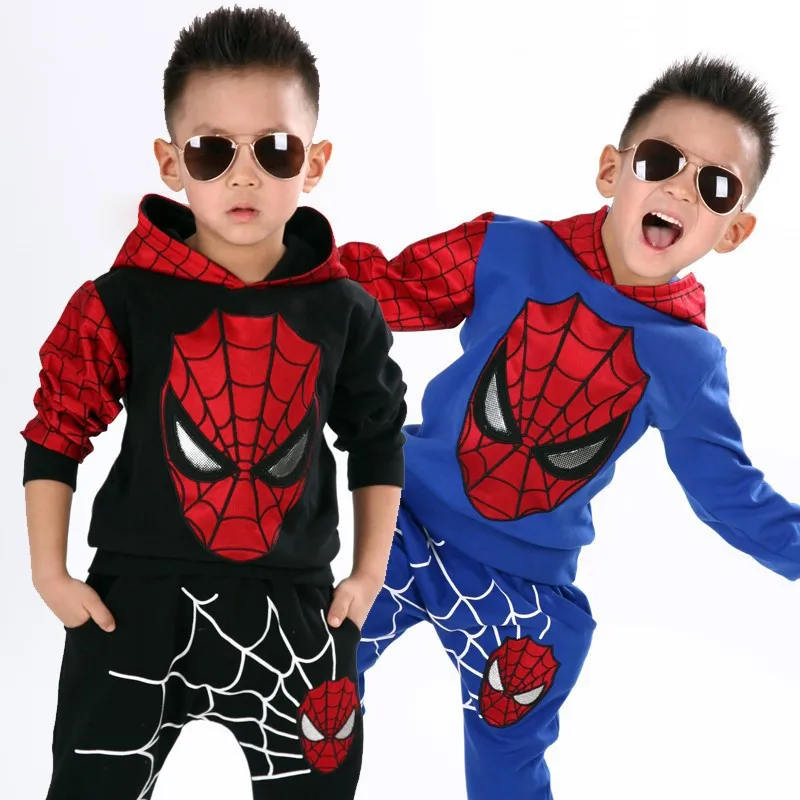 Kid/'s Boys Spiderman Clothes Tracksuit Hoodies Tops Long Pants Sets Outfits Hot