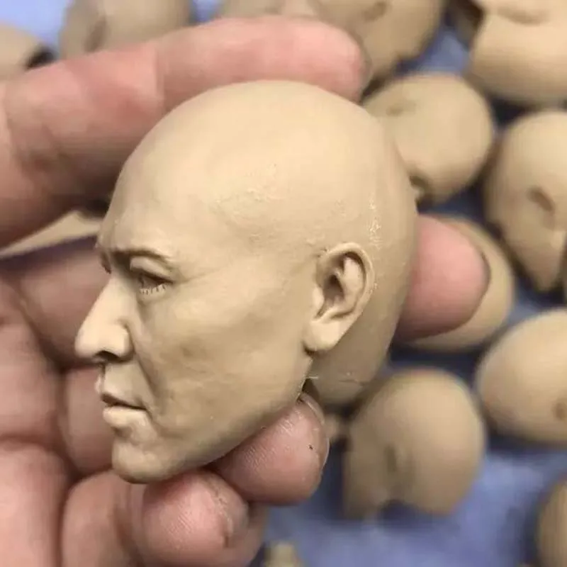 Неокрашенная масштаб 1/6 Jet Li белая голова модель сделай сам Huang Feihong для 12 дюймовой