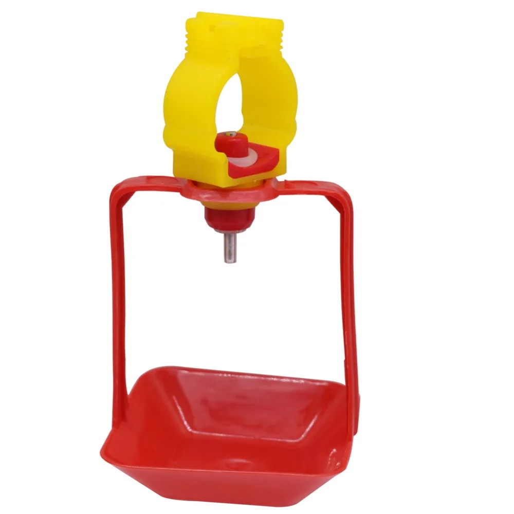 

20 Sets Of Straight Arm Red Hanging Cups Chicken Steel Ball Nipple Drinking Fountains 25mm Caliber Poultry Drinking Equipment