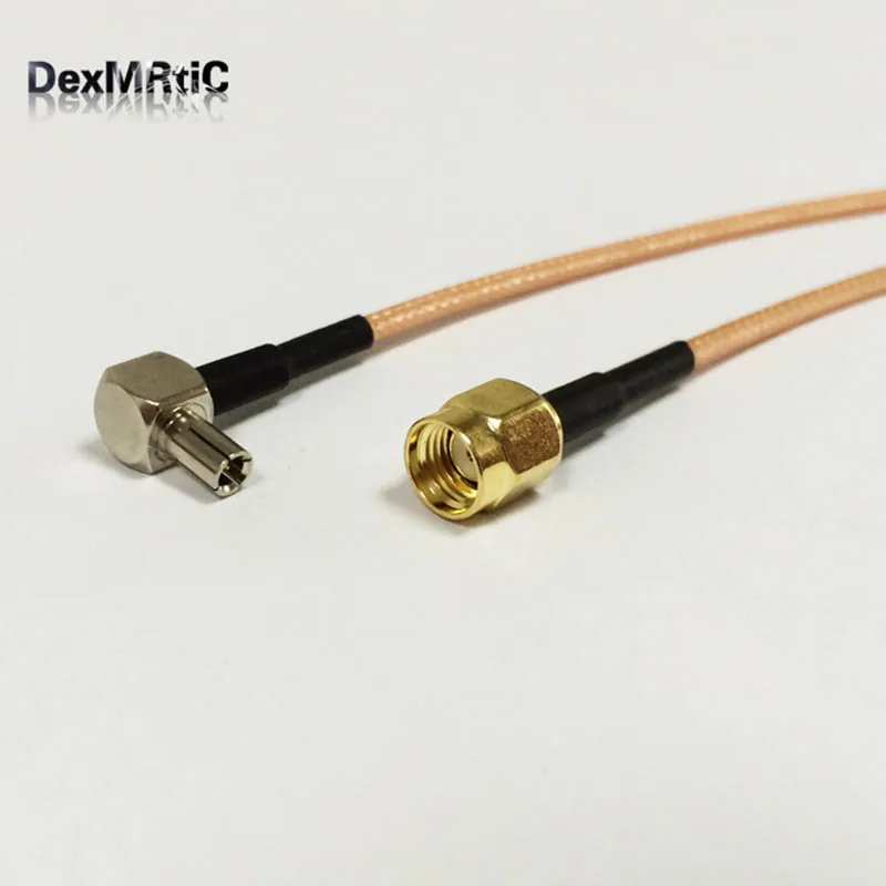 RP SMA штекер реверсивный переключатель TS9 мужской правый угол Pigtail кабель RG316 15 см 6