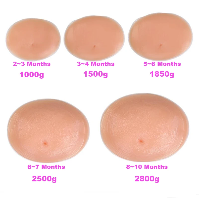 5 sizes silicone belly