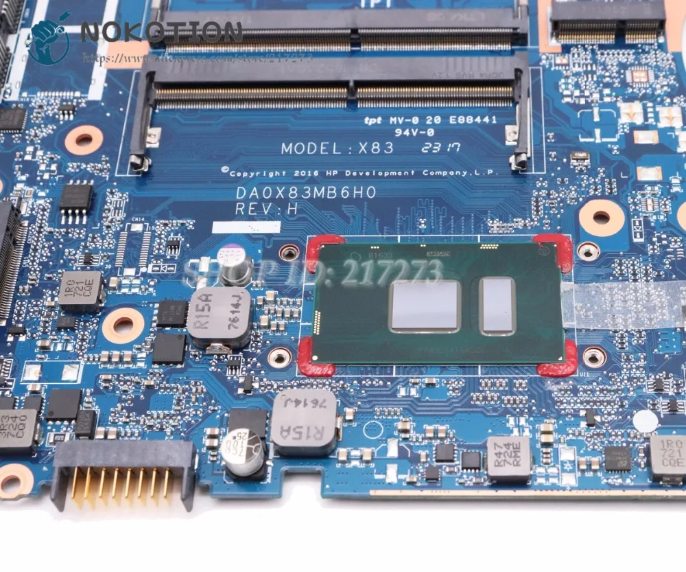 Sale NOKOTION 907712-601 907712-001 DA0X83MB6H0 Main Board For ProbBook 450 G4 Laptop Motherboard SR2ZV I7-7500U CPU DDR4 3