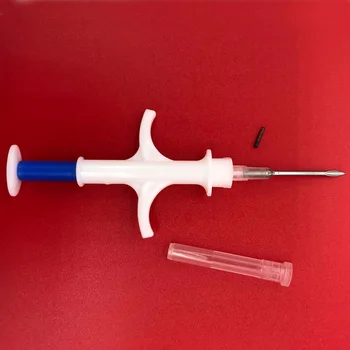 

80pcs/lot free 134.2KHz ISO FDX-B Animal Dogs 2.12mm Pet Microchips Transponder Syringe animal Id Implantable Syringe injector