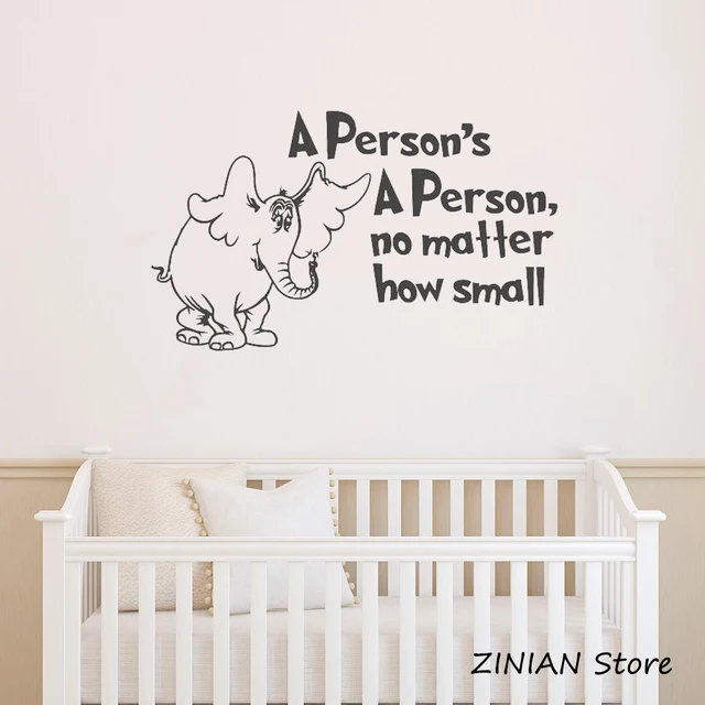 nursery elephant wall decals quotes a persons no matter how small